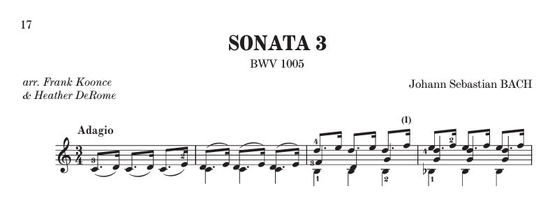 PDF楽譜】バッハ：ヴァイオリン・ソナタ 第3番 BWV1005 – 現代
