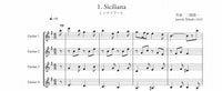 【PDF楽譜】二橋潤一：ギター四重奏・アンサンブルのためのシチリアーナとロンド（4G）第 19 回日本ギター合奏連盟委嘱作品