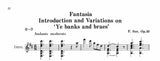 【PDF楽譜】ソル:Op.40 幻想曲 「小川の岸辺」による序奏付変奏曲 (標準版ソルギター曲集9  後期作品集1より)解説付き