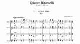 【PDF楽譜】藤井眞吾：ギターアンサンブルのための四つのリトルネッロ（Quattro Ritornelli）