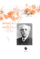 【PDF楽譜】フォーレ：即興曲 第3番 作品34 / 舟歌 第1番 作品26  (2G)