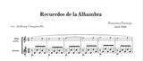 【PDF楽譜】タレガ：アランブラの思い出  (G&Fl)